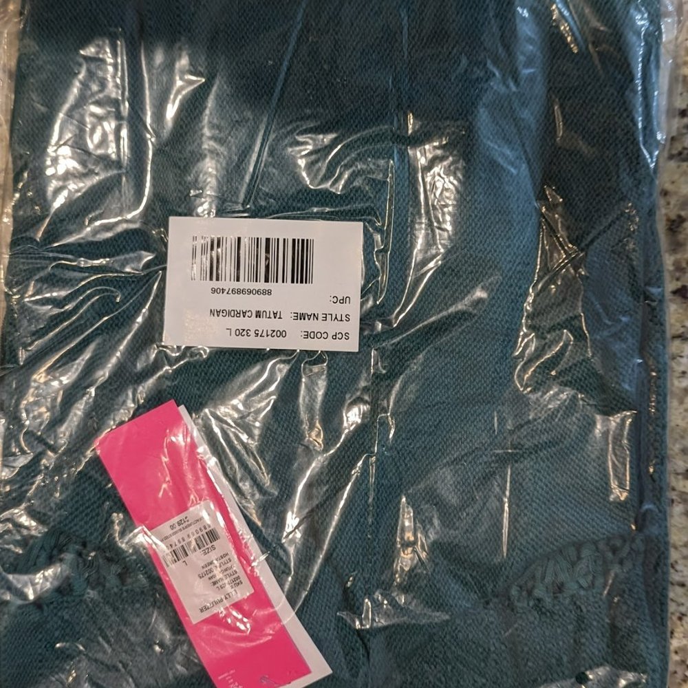 Lily Pulitzer Tatum Cardigan Hosta Green, NWT Size L